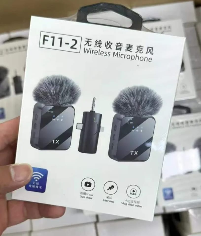 Microfono Inalámbrico F11-2 Solapa Celular