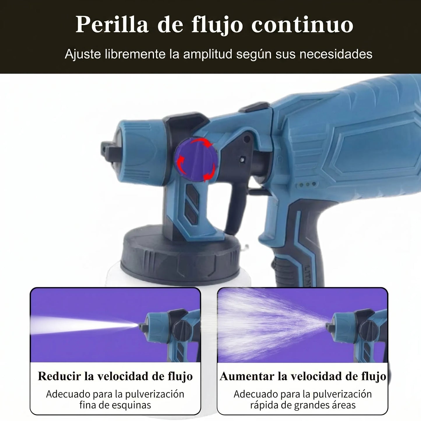 Pistola De Pintura Inalámbrica 2 Bateria