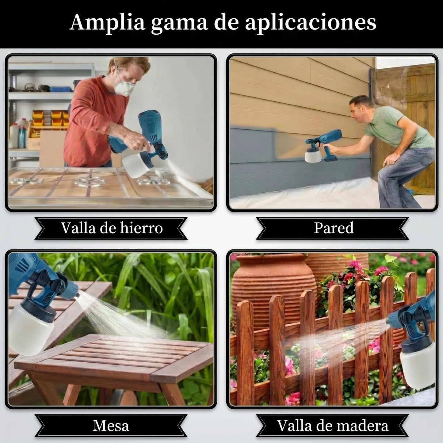 Pistola De Pintura Inalámbrica 2 Bateria