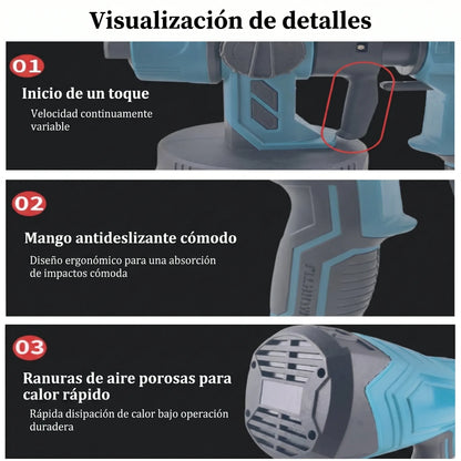 Pistola De Pintura Inalámbrica 2 Bateria