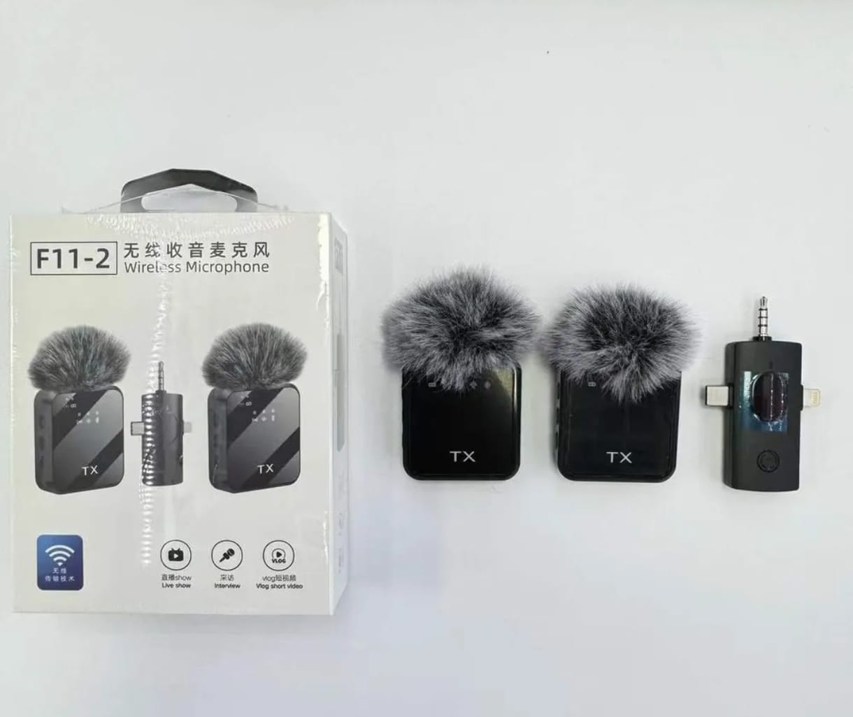 Microfono Inalámbrico F11-2 Solapa Celular