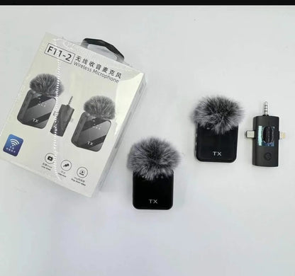 Microfono Inalámbrico F11-2 Solapa Celular