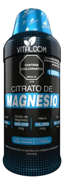 Citrato de Magnesio Vitalcom 1000 ml – Bienestar Natural para Músculos y Huesos